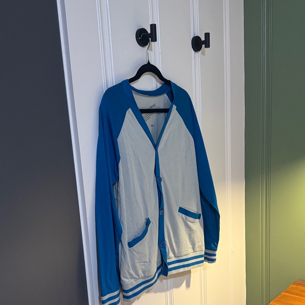 Something Strong  Blue and Grey Men's Cardigan